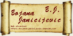 Bojana Janičijević vizit kartica